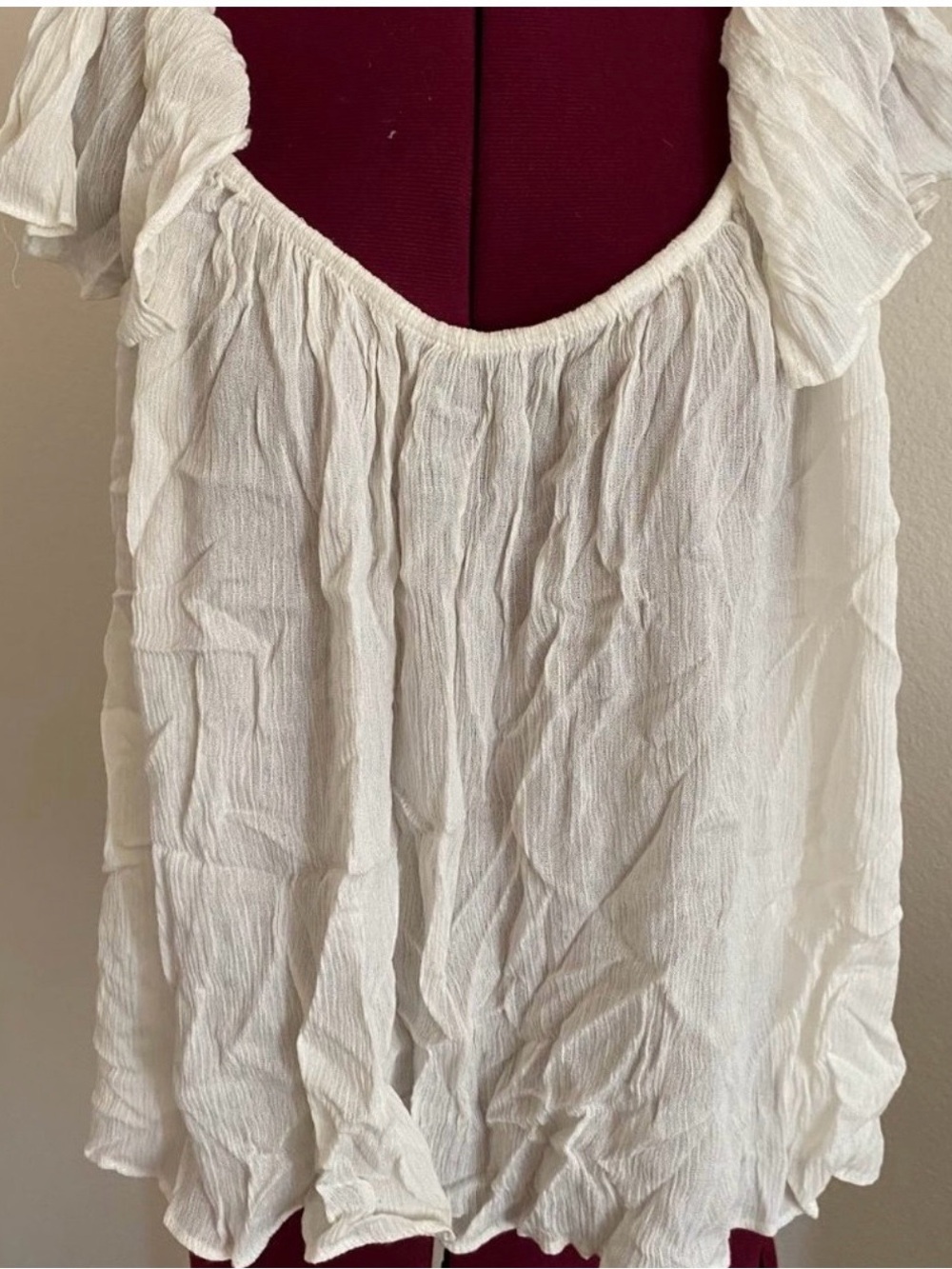 Caution To The Wind White Ruffled Camisole
